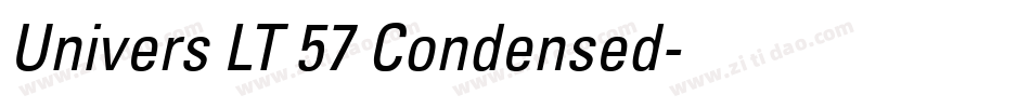 Univers LT 57 Condensed字体转换